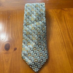 Murano Gold Tone Silk Necktie Geometric Men’s Tie